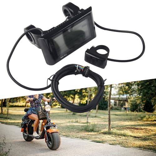 SW900 LCD E-Bike Display Meter Control Panel, LCD Display Meter Control Panel Für Elektrofahrrad Scooter, Für 24/36/48V E-Bike Elektrofahrrad Scooter von JINSBON