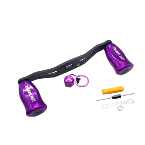 Schlanker Carbon-Wippgriff für Angelrollen, passend für DAIWA für TATULA 80 und für Alpha-Modelle, Werkzeug-Set (rechte Hand, lila) von JINSBON