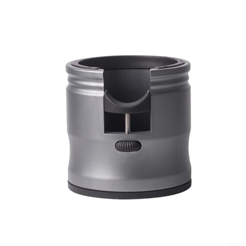 Siebträgerhalter aus Aluminiumlegierung, verstellbar für 51 mm, 53 mm, 58 mm Espresso, stabil und (grau rund) von JINSBON