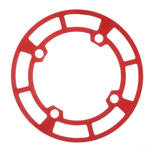 Single Chainring Bike Chainring Protector Cover, For BCD 104Mm, With Aluminum Alloy Guard 32 36T 38 42T Compatible(32-36T Red) von JINSBON