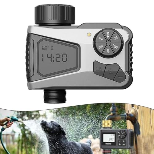 Smart WiFi Water Timer, Smart Timed Watering Device With Features And Clear LCD, For Easy Plant Care Management von JINSBON