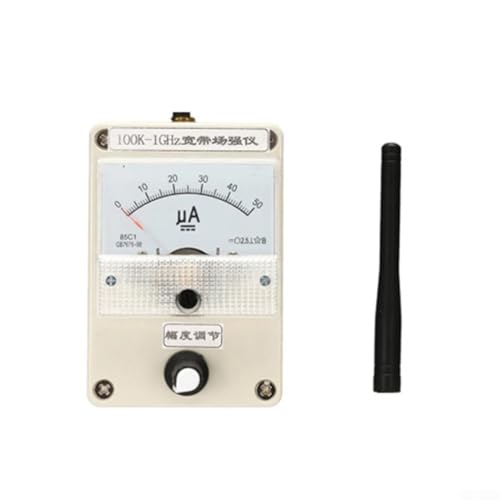 Spektrumanalysator, Feldstärkenanzeige, HF-Signalpegelmessgerät mit 10,7 cm Antenne, 100 K-1 GHz Kunststoff, intelligenter digitaler HF-Leistungsmesser, für Signaltests, mit automatischer Dämpfung von JINSBON