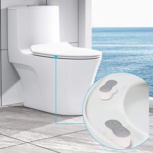 Stark haftende WC-Schutzpolster für WC-Abdeckungen, rund, 8 Stück von JINSBON