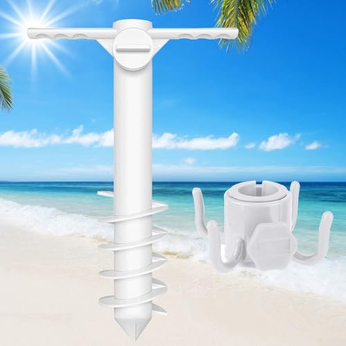 Tragbarer Regenschirm Sandanker Haken Set, Strandschirm Sandanker Hängehaken Set, für einfache Verwendung mit Strandschirmen und verschiedenen Vordächern Tragbarer Regenschirm Sandanker Haken Set, Strandschirm Sandanker Hängehaken Set, für einfache Verwendung mit Strandschirmen und verschiedenen Vordächern von JINSBON