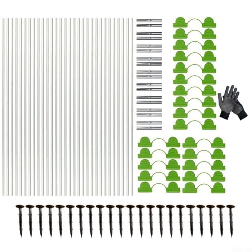 Umfassende Abdeckung Gartenreifen mit Clips und Verbindern für Hochbeete (C) von JINSBON