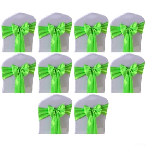 Verwenden und wiederverwenden Sie diese schönen Stuhlschärpen für Hochzeit, Party, Hotel, Dekor, 10 Stück (grün) von JINSBON