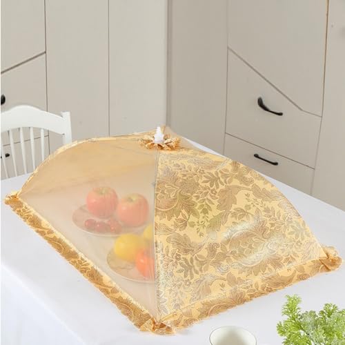 Vintage Food Cover Umbrella Design, Faltbare Mesh Spitze Tischdecke Stilvoll und Praktisch für Snacks (2) von JINSBON