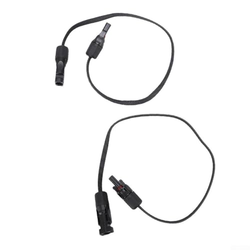 Vorinstallierter Stecker, Solarkabel-Verlängerungspaar mit flexiblem Flachdraht-Design und selbstsichernder Funktion für dauerhafte Photovoltaik-Nutzung im Freien (200 cm) von JINSBON