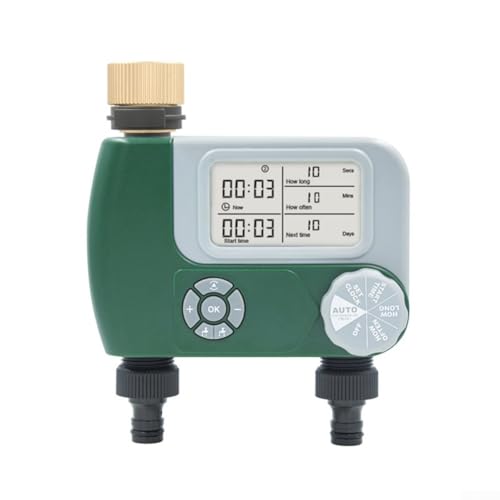 Wasserdichter elektronischer Gartenschlauch-Timer mit zwei unabhängigen Auslässen, einstellbare Bewässerungsdauer und -intervall, LED-Anzeige für benutzerfreundliche Planung und Bewässerungssteuerung Wasserdichter elektronischer Gartenschlauch-Timer mit zwei unabhängigen Auslässen, einstellbare Bewässerungsdauer und -intervall, LED-Anzeige für benutzerfreundliche Planung und Bewässerungssteuerung von JINSBON
