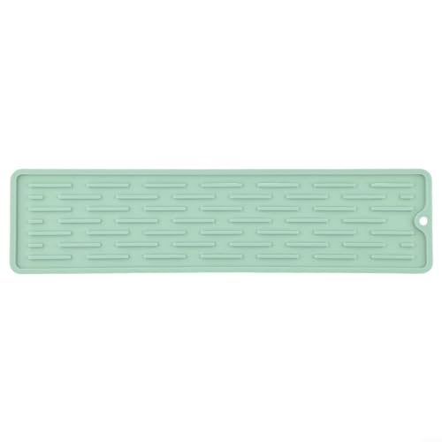 Wasserdichtes und rutschfestes Silikon-Tropfschutz-Pad für Wasserhahn, Spülbeckenmatte (grün) von JINSBON