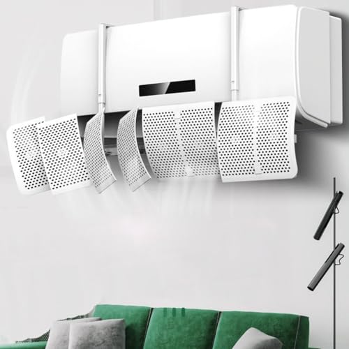 Windabweiser für Klimaanlage, Wandmontage, Windschutzscheibe, Anti-direktes Blasen, 8 Blätter (Baumwollfilter) von JINSBON