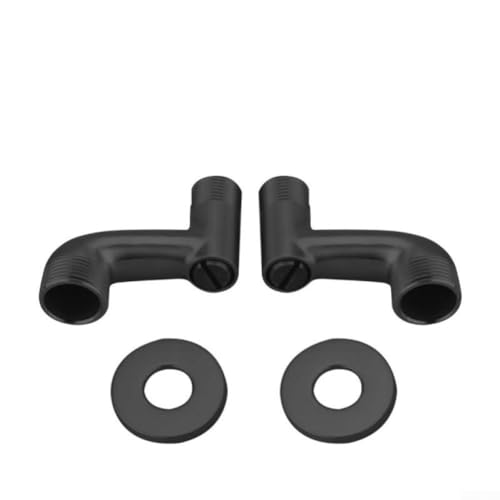 Zuverlässiger Badewannen-Adapter für Duscharmatur, Schaukel, dekorative Abdeckung, gebürstete Oberfläche (schwarz) von JINSBON