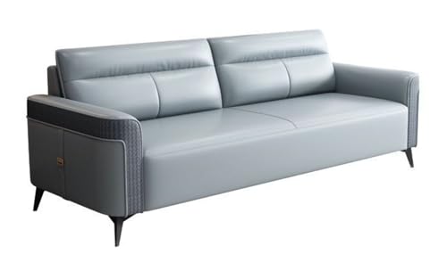 JINSHANLIANG Büro-Empfang, schlichtes modernes Business-Meeting-Ledersofa (185 x 80 x 80 cm) von JINSHANLIANG