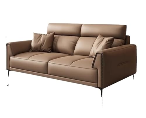 JINSHANLIANG Büro-Leder-Sofa, schlichtes Business-Empfangsraum-Sofa (213 x 95 x 82 cm) von JINSHANLIANG