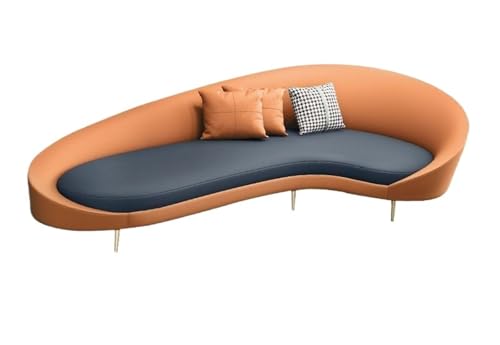 JINSHANLIANG Business Office Simple Modern Reception Reception Waterproof Comfortable and Smooth Sofa (Orange) von JINSHANLIANG