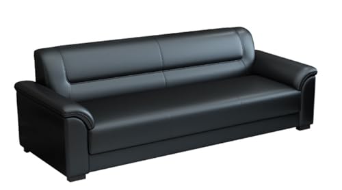 JINSHANLIANG SHKS Büro, Zuhause und Business, Mehrsitzer, Ledersofa, schwarz, 193 x 80 x 83 cm von JINSHANLIANG