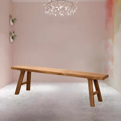 JINSHAWAN Holzbank Outdoor, Bank Holz, Holzbank Klein, Für Schlafzimmer, Wohnzimmer, Eingang, Flur von JINSHAWAN