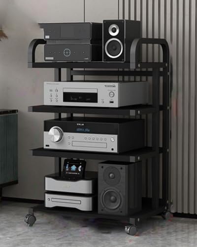 JINSHAWAN Phonoschrank AV-Medienständer, CD-Plattenspieler-Stereokomponenten-Rackschrank, Für Heimkino-Studio von JINSHAWAN