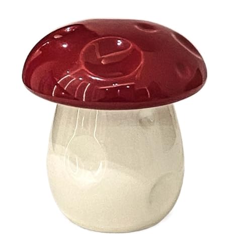 JINSHENGXINA Niedlicher Pilz-Aschenbecher Gegen Flugasche Mit Deckel, Keramik-Aschenbecher, Heim-Desktop-Ornamente, Dekoration(A) von JINSHENGXINA