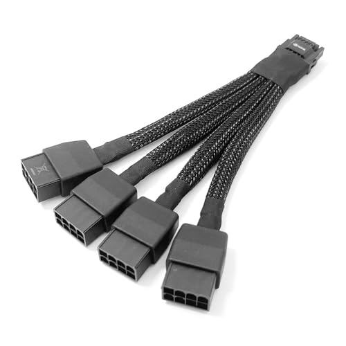 JINTAI Stromkabel für Grafikkarten für RTX4090 RTX4080 12VHPWR 4x8P bis 16P （12+4） 15CM 16AWG Dickerer Draht von JINTAI