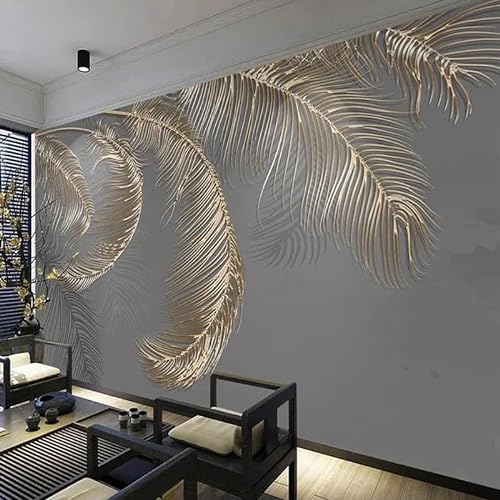 JINTAIYANG 3D Pflanzenblatt Tapete Wandbild Zuhause Schlafzimmer Wohnzimmer Sofa Hintergrund Wand PVC (selbstklebend) von JINTAIYANG