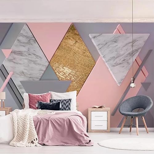 JINTAIYANG 3D minimalistische unregelmäßige Tapete Wandbild, Haus, Schlafzimmer, Wohnzimmer, Sofa, Hintergrundwand, PVC (selbstklebend) von JINTAIYANG