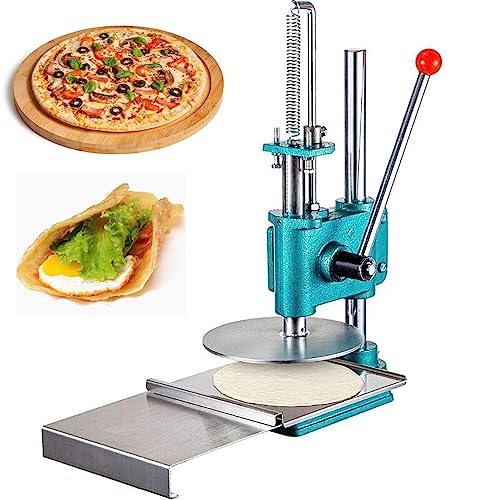 JINTAOMA Pizzateig-Rollenpresse Aus Edelstahl, GebäCkpresse, Haushalts-Pizzateig-GebäCk-Handpresse, Manuelle Nudelmaschine Mit Arbeitssparendem Griff Und Runder Platte,18cm von JINTAOMA