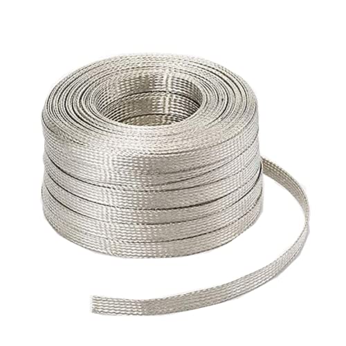 JINTEXIN 10 m lange Kupferlitze, verzinntes Kupferband, antioxidativer, leitfähiger, mechatronischer Wendeldraht zur Erdung, 2,5 mm, Silber JINTEXIN 10 m lange Kupferlitze, verzinntes Kupferband, antioxidativer, leitfähiger, mechatronischer Wendeldraht zur Erdung, 2,5 mm, Silber von JINTEXIN