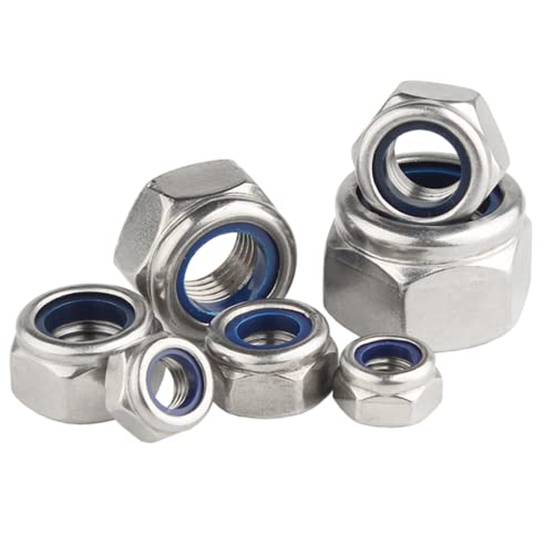 Edelstahl-Kontermutter, selbstsichernde Mutter, Kontermutter, Feingewinde, rutschfeste Mutter, M8-M20,M16 * 1,25 * 5 Stück von JINTEXIN