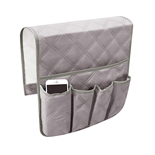 JINTN Sofa Armlehnen Organizer Betttasche Sofaablage Couch Sessel Hängen Aufbewahrungstasche mit Tablett Anti-Rutsch Nachttisch Tasche für Fernbedienung, Magazin Bücher, Zeitschriften, iPad, Handy von JINTN