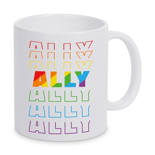 JINTORA - Tasse - Kaffeetasse - GAY - LGBTQ - Ally - be respectful - Queer - Gay Pride - Lesben - bunt - schrill von JINTORA