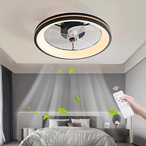 JINWELL Deckenventilator Mit Beleuchtung LED Licht, Invisible Fan Deckenleuchte Dimmbar Mit Fernbedienung, Timer Leise Ventilator Lampe, Deckenlampe Für Wohnzimmer Schlafzimmer Kinderzimmer 50cm von JINWELL