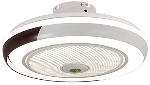 LED Fan Deckenleuchte, Deckenventilator Mit Beleuchtung Fernbedienung Leise Ventilator Dimmbar Einstellbare Windgeschwindigkeit Deckenlampe Für Schlafzimmer Kinderzimmer Wohnzimmer Esszimmer, Braun von JINWELL