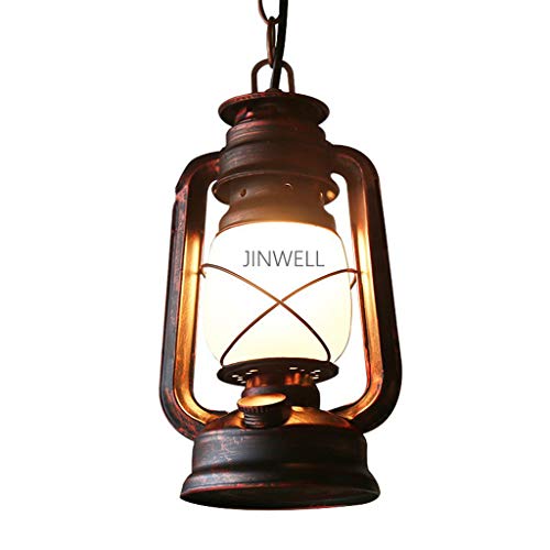 LED Hängeleuchte Kreativ Retro Pendelleuchte Industrielle Loft Bar für Wohzimmer Küche Arbeitszimmer Pendellampe E27 Leuchtmittel Vintage Hängeleuchte Antik Glas Dekorativer Hängelamp von JINWELL