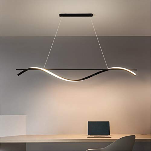 LED Modern Pendelleuchte Esszimmerlampe Hängeleuchte Dimmbar Esstischlampe Bürolampen Hängend, Höhenverstellbar Hängelampe Mit Fernbedienung Acryl-Schirm Für Wohnzimmer Decke Deko Lampe,Schwarz,120cm LED Modern Pendelleuchte Esszimmerlampe Hängeleuchte Dimmbar Esstischlampe Bürolampen Hängend, Höhenverstellbar Hängelampe Mit Fernbedienung Acryl-Schirm Für Wohnzimmer Decke Deko Lampe,Schwarz,120cm von JINWELL