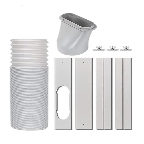 A84Z-Portable Klimaanlage Fenster Vent Kit Mit 5,9 In Abluftschlauch Nahtlose Einstellbare Schiebetür AC Kit Fenster Dichtung Kit von JINWPXSR