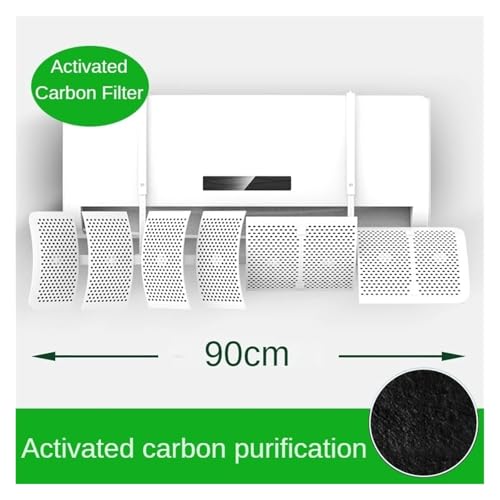 Hängende Klimaanlage Windschutzscheibe Anti-Direkt Blasen Klimaanlage Outlet Schallwand Vorhang Einstellbar Wand-Montiert(Carbon filter) von JINWPXSR
