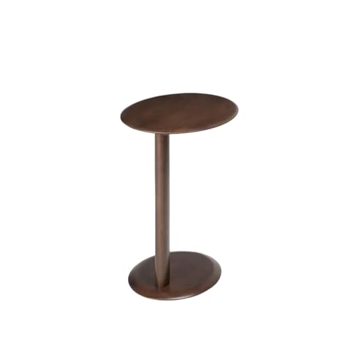 JINWPXSR Beistelltisch aus Massivholz – Minimalistisches ovales Ende for Sofa & Schlafzimmer(Navy Blue) von JINWPXSR