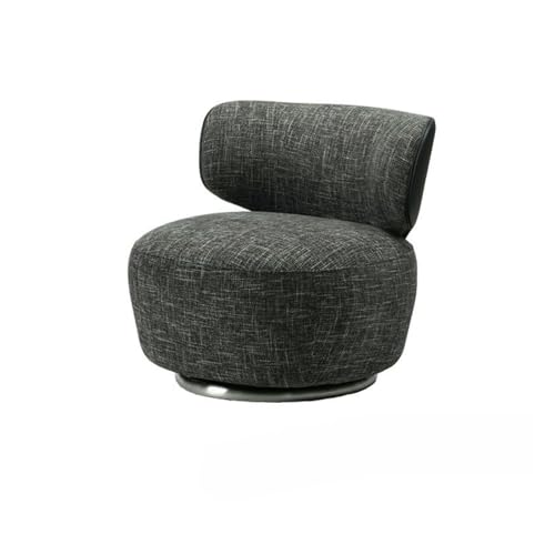 JINWPXSR Einzeldrehstuhl Faul Freizeit Sofa Wohnzimmer Balkon Schlafzimmer Sitz(Rotatable-Black) von JINWPXSR