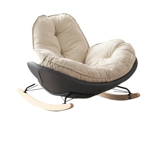 JINWPXSR Einzelner Schaukelstuhl Lazy Sofa Balkon Wohnzimmer Schlafzimmer Freizeit Kann(Gray) von JINWPXSR