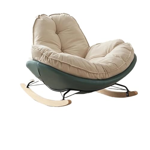 JINWPXSR Einzelner Schaukelstuhl Lazy Sofa Balkon Wohnzimmer Schlafzimmer Freizeit Kann(Green) von JINWPXSR