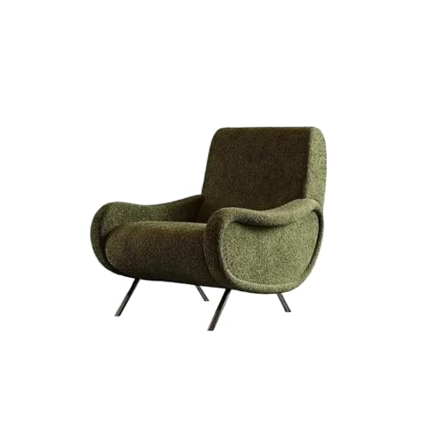 JINWPXSR Einzelsofa Stuhl Homestay Möbel Club Wohnzimmer Balkon Moderner einfacher Sessel(Blackish Green) von JINWPXSR