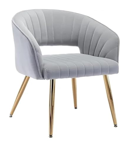 JINWPXSR Home-Office-Stuhl Samt Schreibtisch Akzent Sessel(Light Gray-1 PC) von JINWPXSR