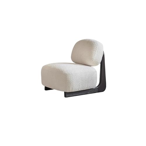 JINWPXSR Lammwolle Einzelsitz Sofa Stuhl Wohnzimmer Mid-Ancient Creme Stil Lazy Sofa Modern Light Luxury(Type A) von JINWPXSR