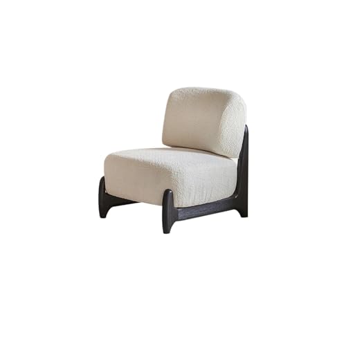 JINWPXSR Lammwolle Einzelsitz Sofa Stuhl Wohnzimmer Mid-Ancient Creme Stil Lazy Sofa Modern Light Luxury(Type B) von JINWPXSR
