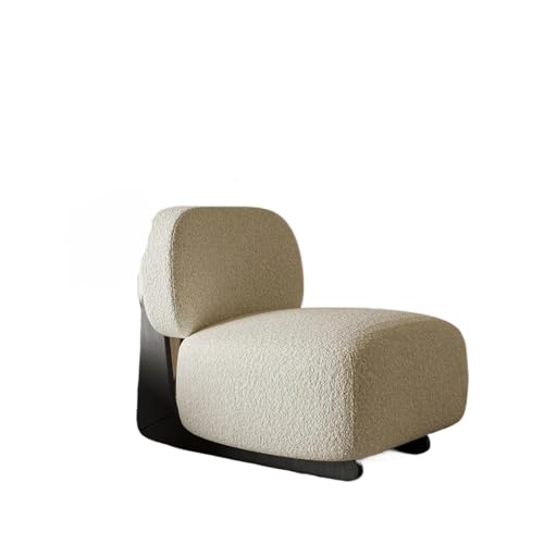 JINWPXSR Massivholz Kamelhaar Sofa Stuhl Wohnzimmer Einzel Rückenlehne Schlafzimmer(White -) von JINWPXSR