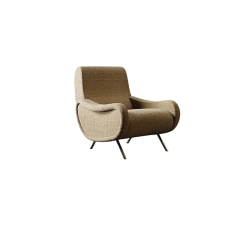 JINWPXSR Sofa Freizeit Einzelstuhl B & Wohnzimmer Balkon Armlehne(Apricot) von JINWPXSR