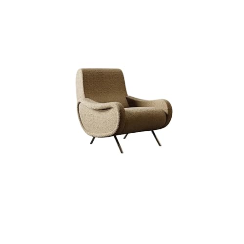 JINWPXSR Sofa Freizeit Einzelstuhl B & Wohnzimmer Balkon Armlehne(Apricot) von JINWPXSR