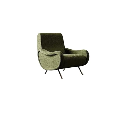 JINWPXSR Sofa Freizeit Einzelstuhl B & Wohnzimmer Balkon Armlehne(Matcha Green) von JINWPXSR