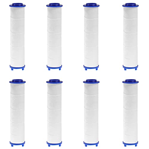 JINXIAN 8 Stück Ersatzfilterpatrone für Handbrause PP Baumwolle Filter 8 x 2,5 cm Duschkopf Filter für Gereinigtes und Weicheres Wasser Dusche Baumwollfilter Entfernung von Chlorresten von JINXIAN